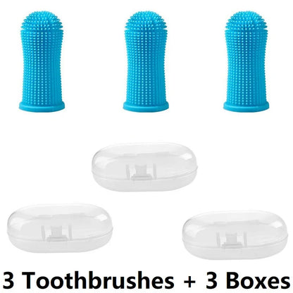 Dental Pro 3-Piece Fingertip Set – Precision Pet Toothbrushes