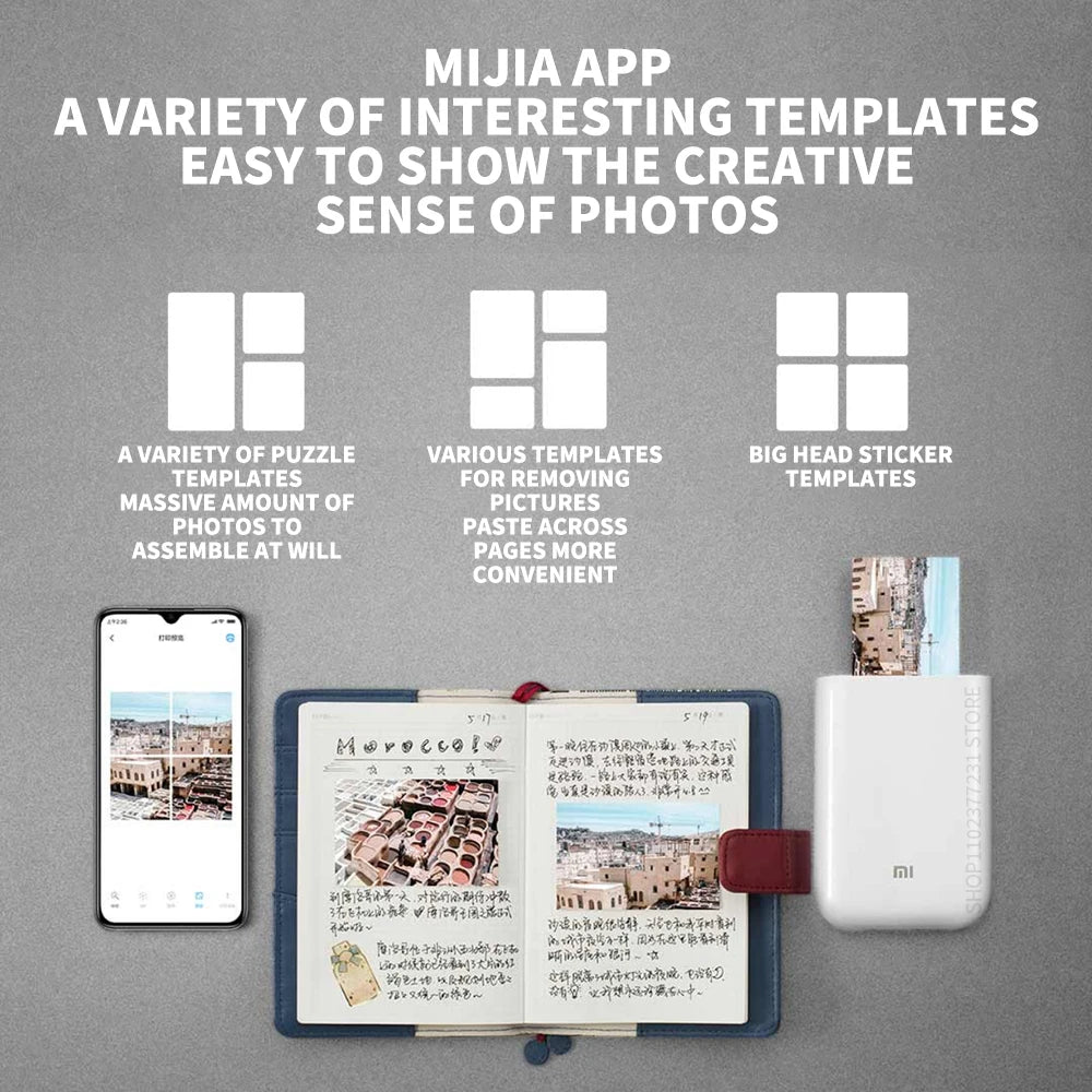 AR Printer 300dpi Portable Photo Mini Pocket With DIY Share 500mAh Picture Printer