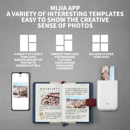 AR Printer 300dpi Portable Photo Mini Pocket With DIY Share 500mAh Picture Printer