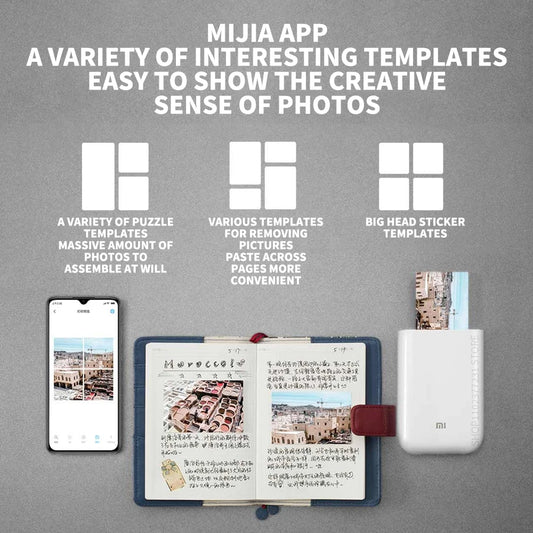 AR Printer 300dpi Portable Photo Mini Pocket With DIY Share 500mAh Picture Printer