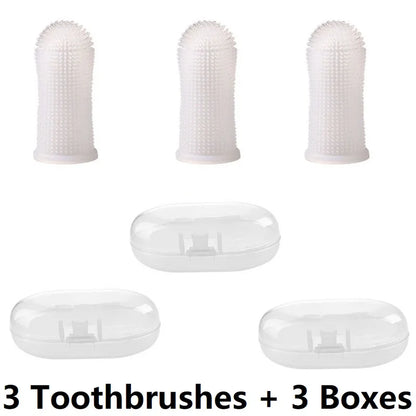Dental Pro 3-Piece Fingertip Set – Precision Pet Toothbrushes