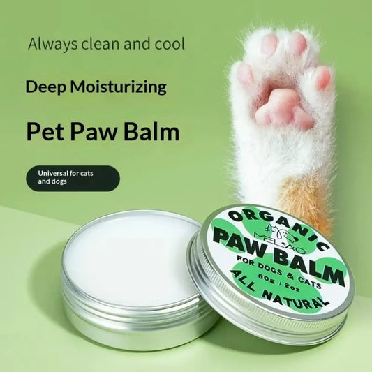 Organic Coconut Pet Paw Balm – Anti-Crack Moisturizing Paw Protection Cream for Dogs & Cats