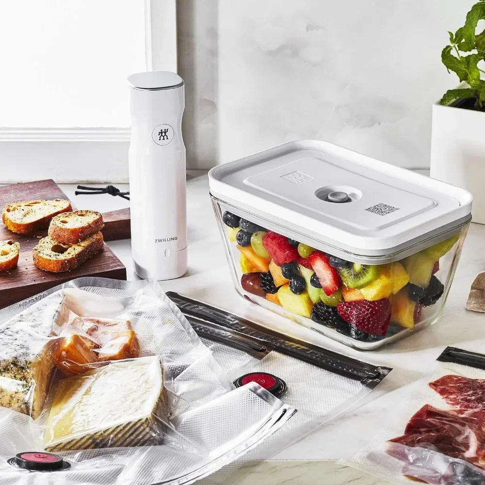 Vacuum Sealer Machine Starter Set with Airtight Food Storage Container Glass