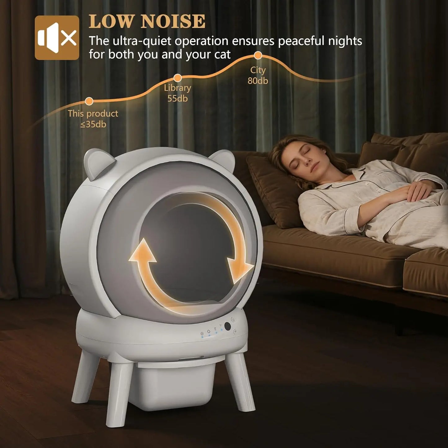 Auto-Sift Elite – Smart Self-Cleaning Litter Robot with App Control