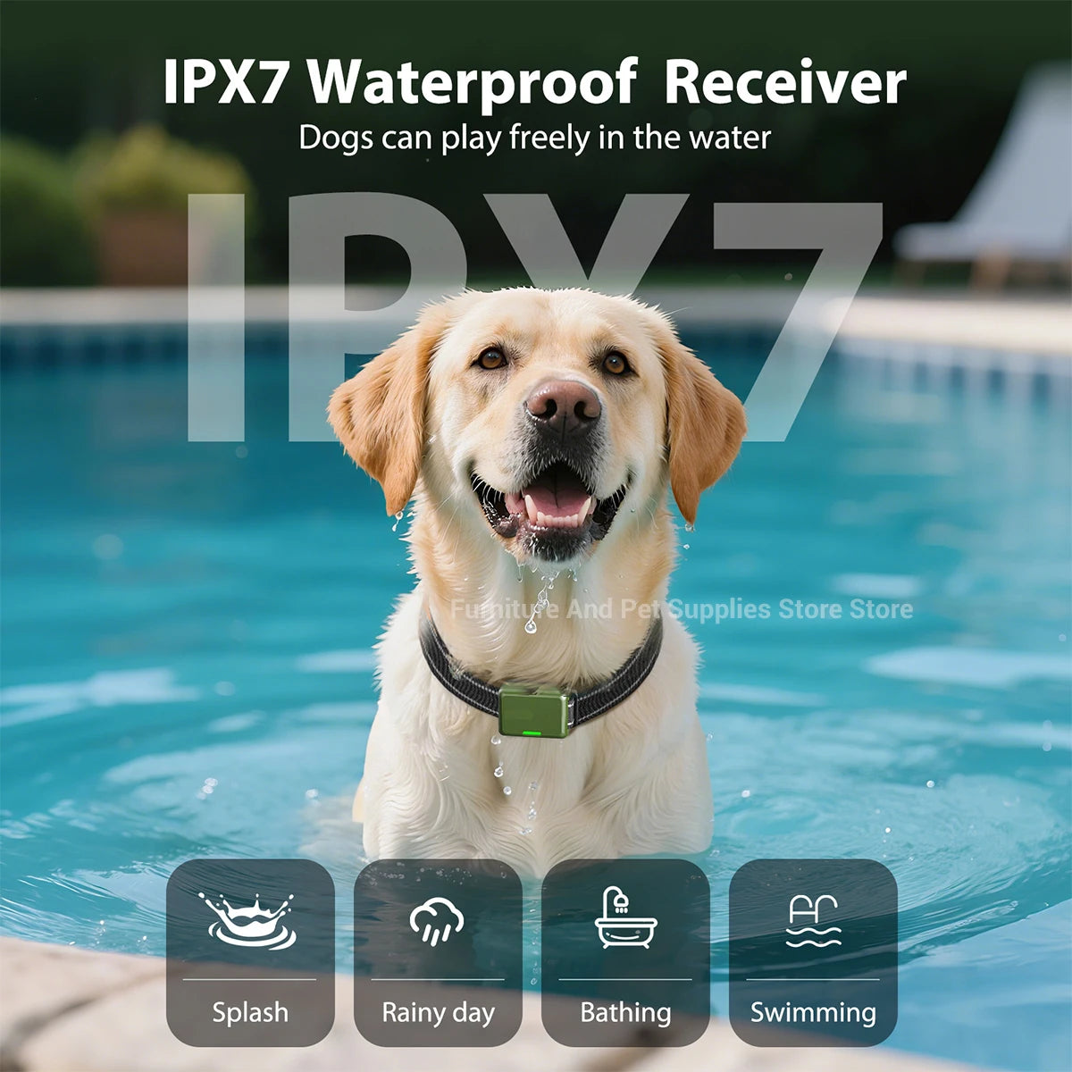 Electric Dog Training Collar Remote Control Waterproof Pet