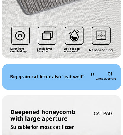 XL Clean-Step Mat – 60cm x 90cm Waterproof Double-Layer Litter Trapper