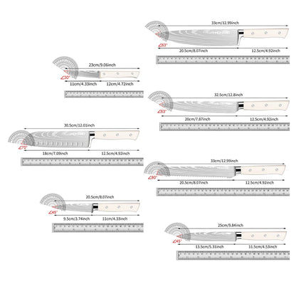 14Pcs Cutlery Kitchen Knife Block Set Sharp Stainless Steel