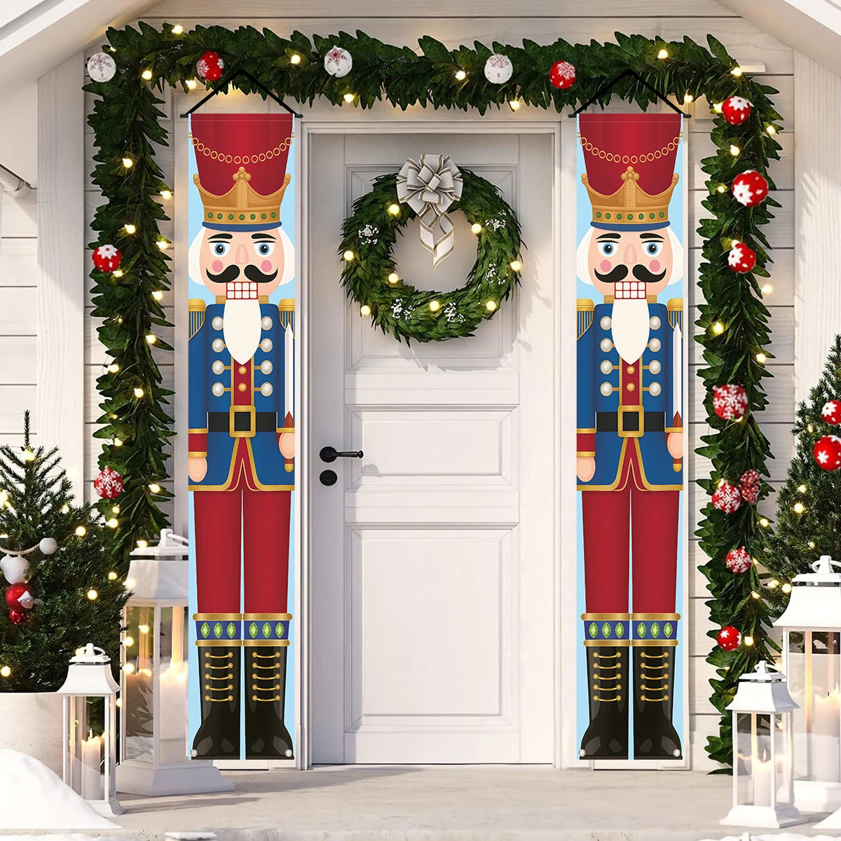 Christmas Hanging Door Banner Merry Christmas Decoration for Home
