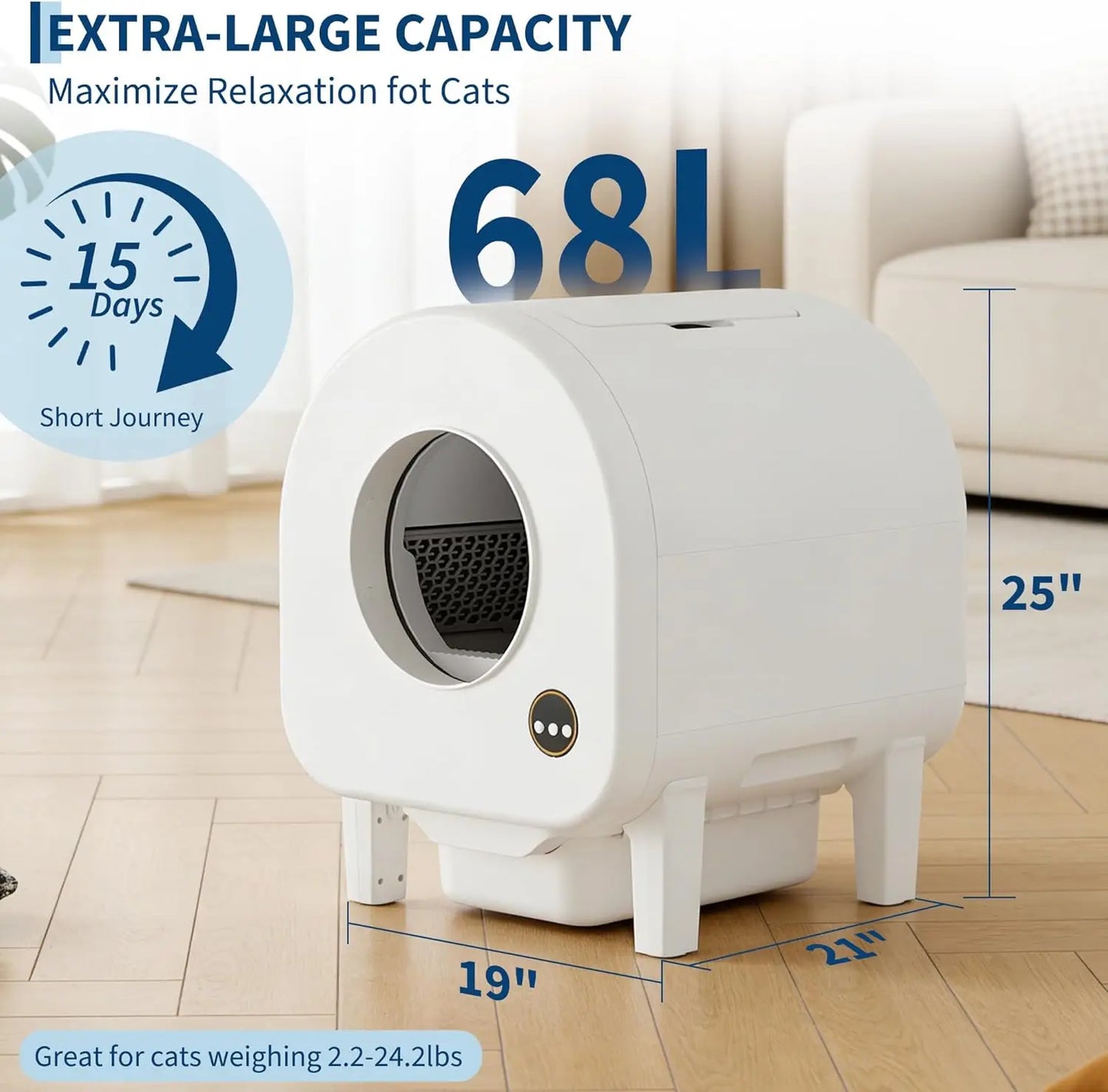 Smart Self-Cleaning Automatic Cat Litter Box