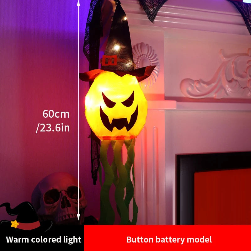 Ghost Lantern Halloween Decoration Hanging Flag Halloween Ghost Windsock Outdoor Pendants The Day of Dead Party Decor