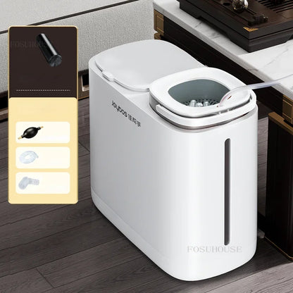 Dry and Wet Separation Tea Waste Bins Office Tea Table Trash Can