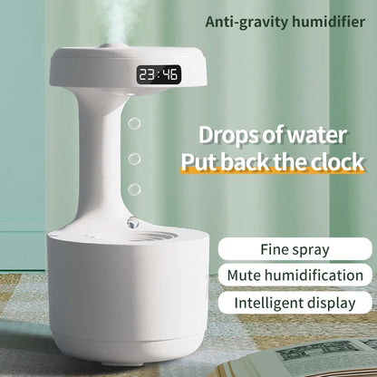 Anti-Gravity Mist Maker with Water Drops - Air Humidifier, Night Light,