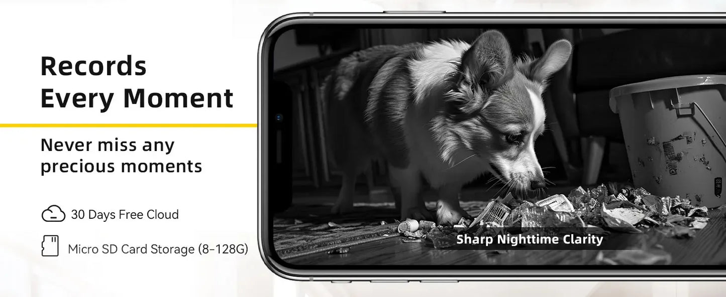 Smart-Sight 2K WiFi Camera – 360° Surveillance & Night Vision Monitor