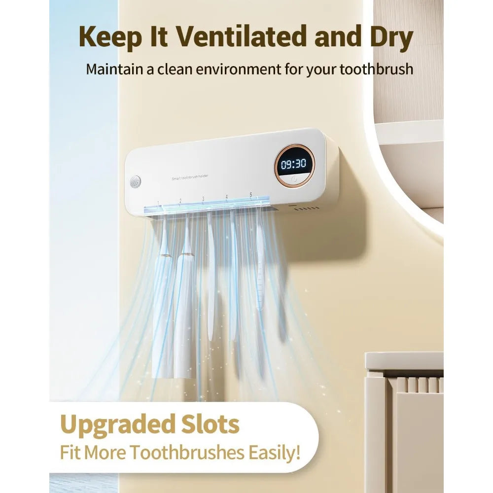Toothbrush Holder with Auto-Drying,