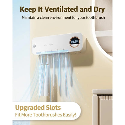 Toothbrush Holder with Auto-Drying,