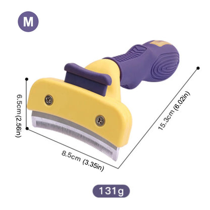 Professional Dual-Action Pet Grooming & De-Knotting Brush