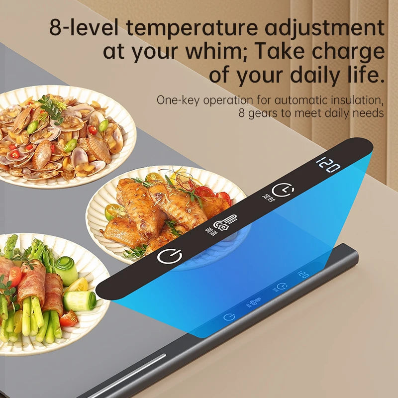 Flexible Silicone Food Warmer Mat Foldable Food Warming Tray Electric