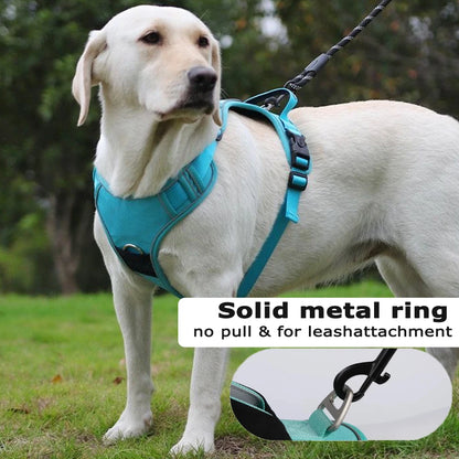 Dog Harness with Airtag Holder and Leash Set