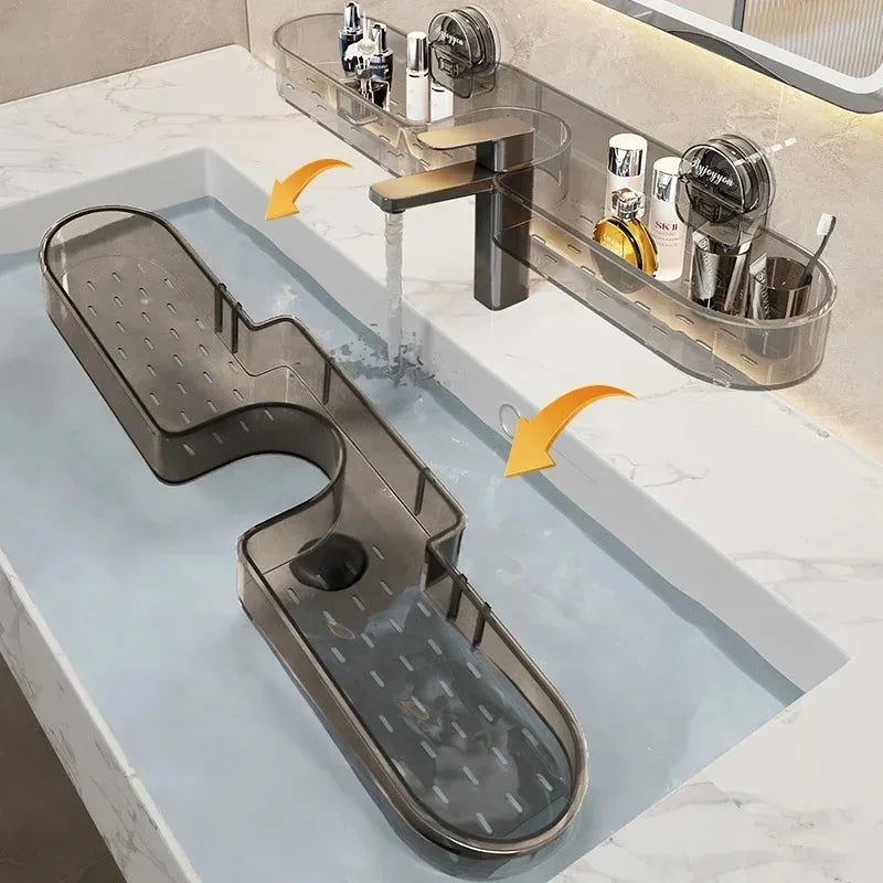 Rack Suction Cup Non-punching Toilet Thickened Acrylic Shelf