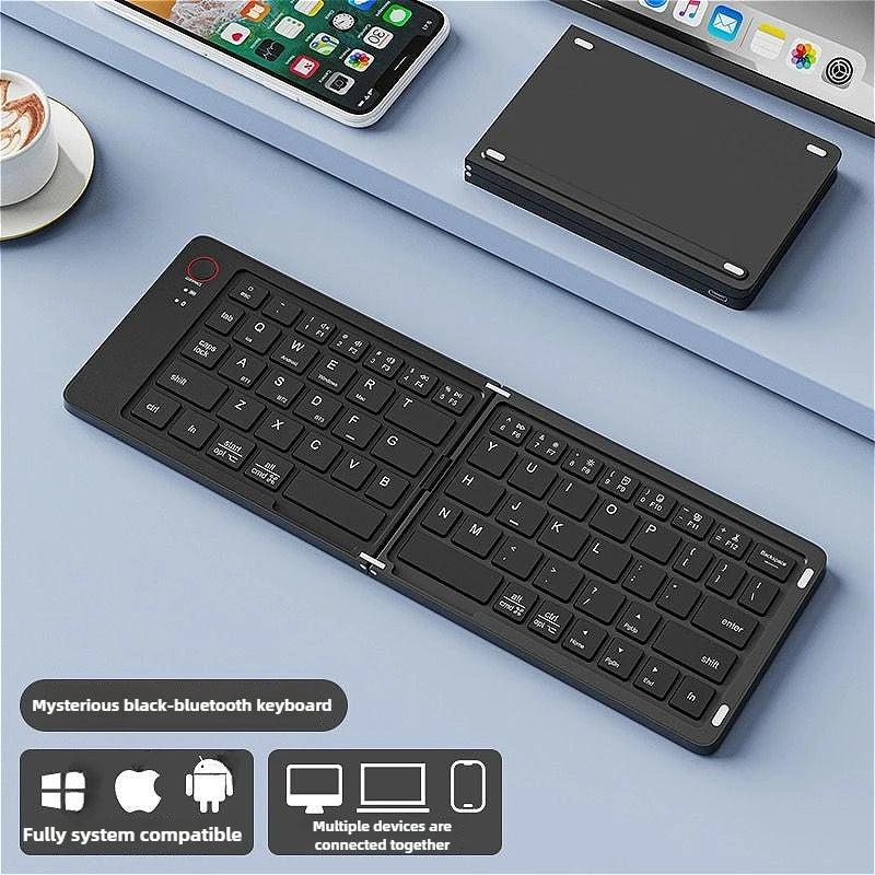Mini Foldable Wireless Keyboard Slim Portable Bluetooth