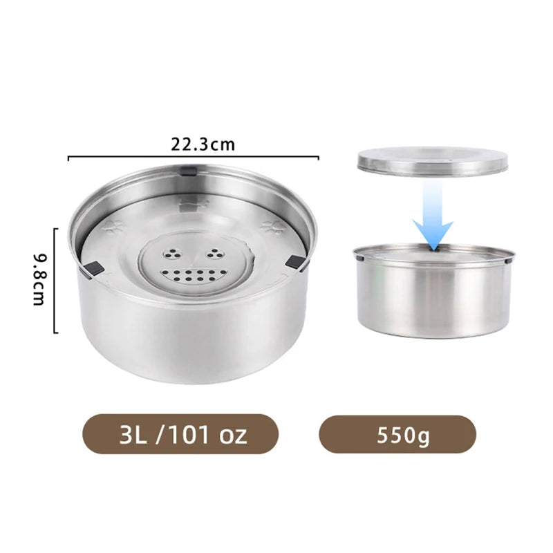 Aqua-Still 3L – Stainless Steel No-Spill Slow Water Feeder