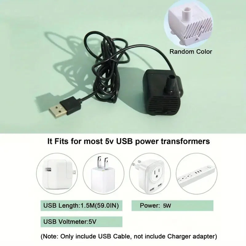 Zen-Sip 1L – Compact USB Mute Water Fountain