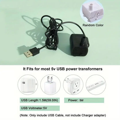 Zen-Sip 1L – Compact USB Mute Water Fountain