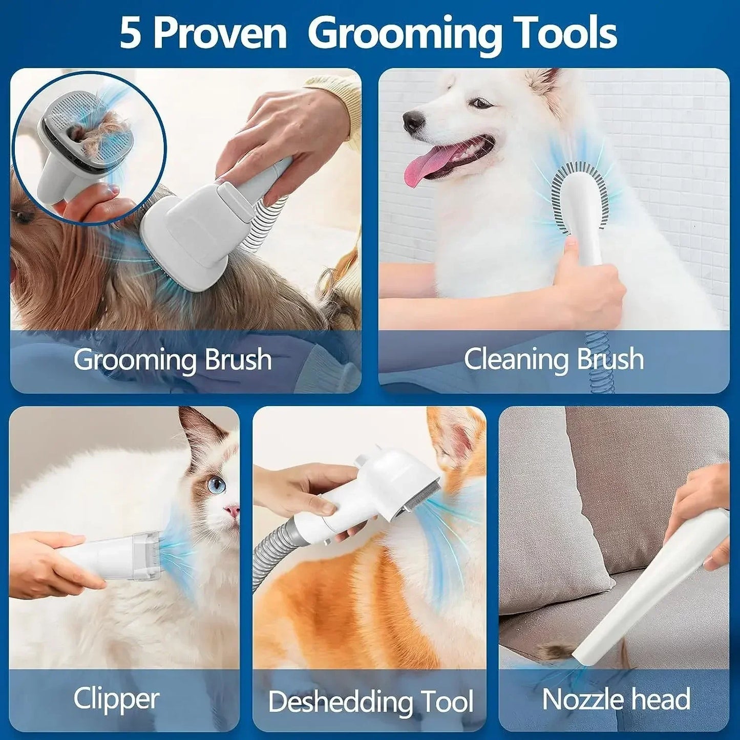 Groom-Vac Elite – 7-Piece Professional Vacuum & Trimming System