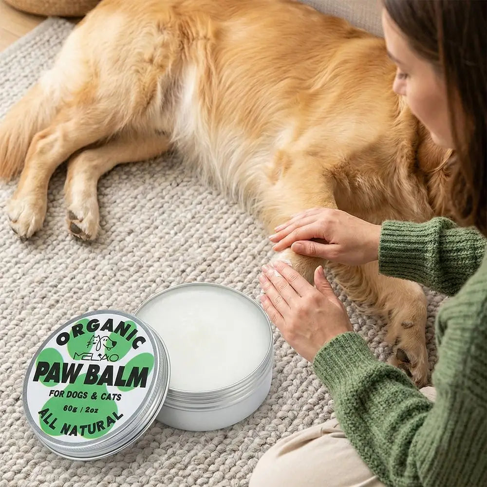 Organic Coconut Pet Paw Balm – Anti-Crack Moisturizing Paw Protection Cream for Dogs & Cats