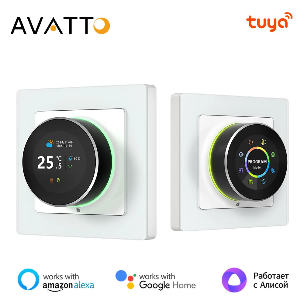 Tuya WiFi Smart Knob Thermostat Temperature Controller For Water Gas Boiler Electric Heating Works With Alexa Google Home