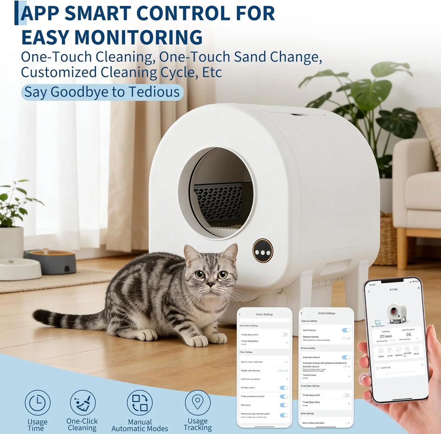 Smart Self-Cleaning Automatic Cat Litter Box