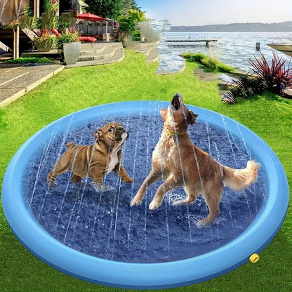 Inflatable Sprinkler Pad for Dogs – Outdoor Splash Pool & Cooling Water Play Mat (100/150/200cm)