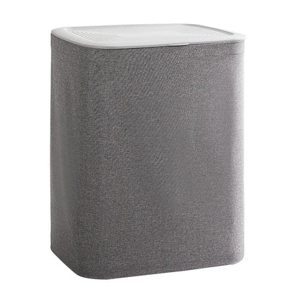 Fabric dirty clothes basket household covered bathroom storage basket handle