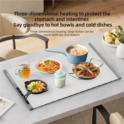 Food silicone heating pad, electric heating tray, foldable and flexible food warmer
