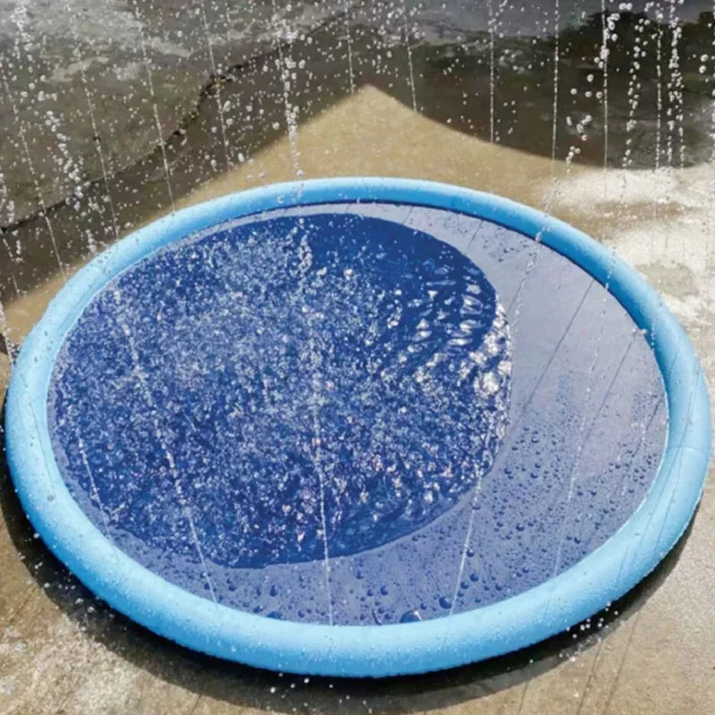 Inflatable Sprinkler Pad for Dogs – Outdoor Splash Pool & Cooling Water Play Mat (100/150/200cm)