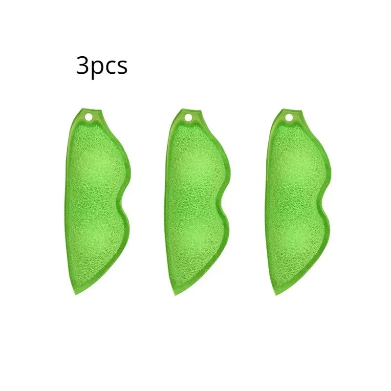 Flexible Bottle Cleaning Brush Soft Pea Sponge Cleaner