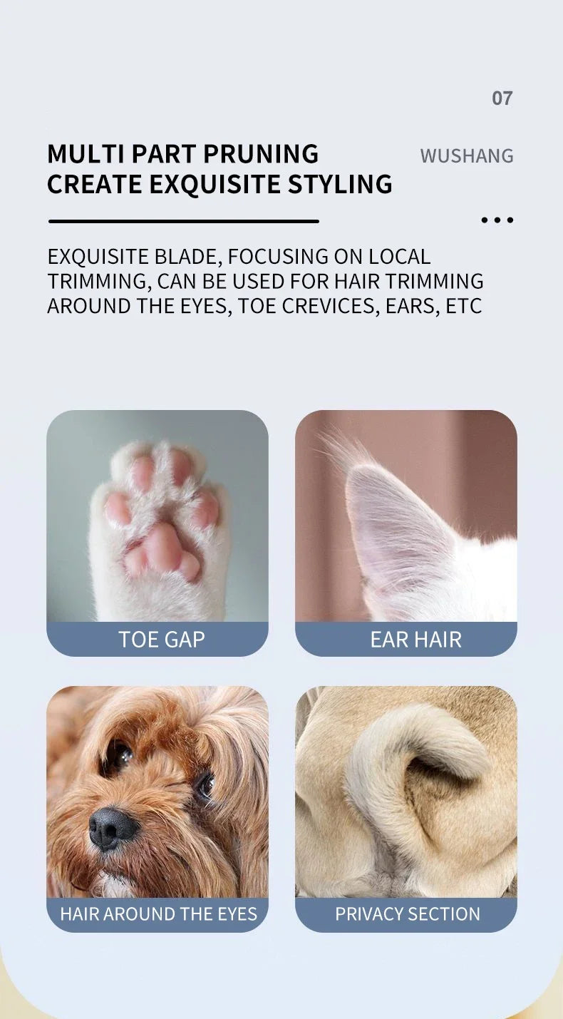 Pro-Trim LED Precision Pet Groomer – Waterproof Low-Noise Trimmer
