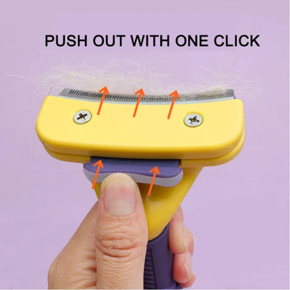 Professional Dual-Action Pet Grooming & De-Knotting Brush