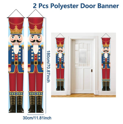 Christmas Hanging Door Banner Merry Christmas Decoration for Home