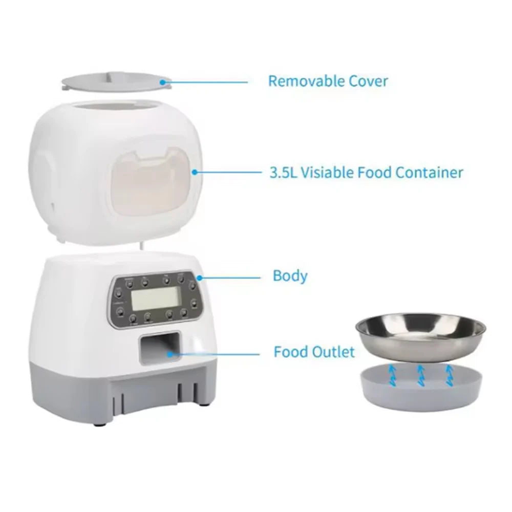 Smart-Swirl 3.5L – WiFi Feeder with Voice Dictation & Slow-Feed Tech