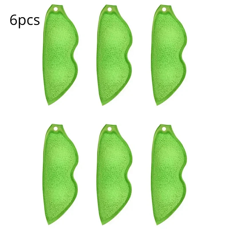 Flexible Bottle Cleaning Brush Soft Pea Sponge Cleaner