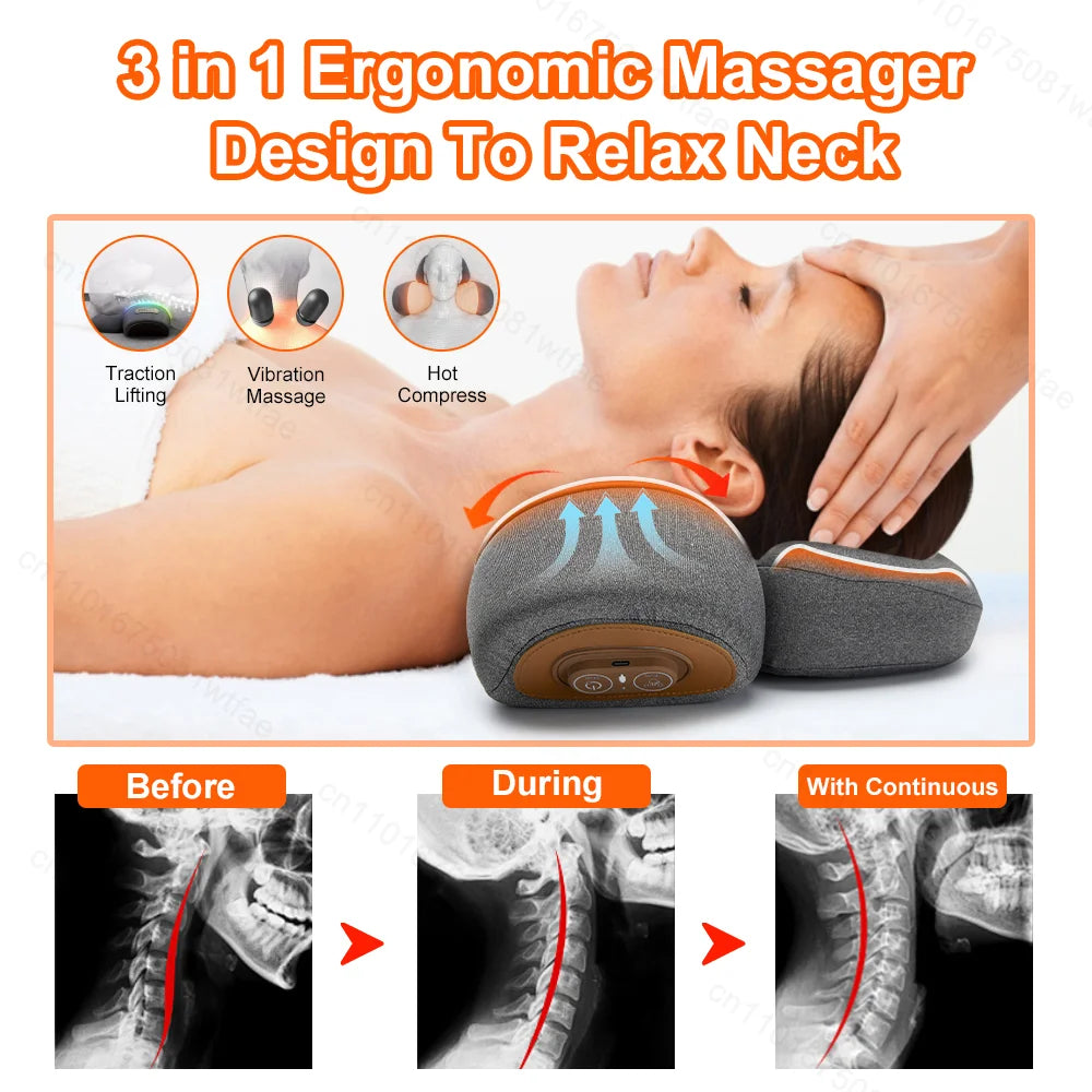 3 In 1 Neck Massager Pillow Electric