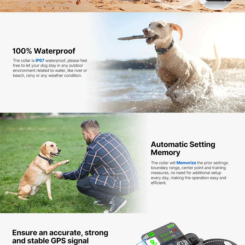 2-in-1 GPS Smart Fence – 2025 Wireless Boundary & Bark Stopper