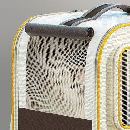 3 In 1 Cat Carrier Backpack With Wheels Multi Function Large Capacity Pet Carrier Foldable Design for Cats Dogs Outdoor Travel