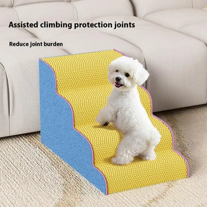 3/4 Tier Memory Foam Dog Stairs Ladder
