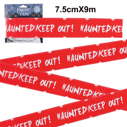 Halloween Caution Tape Decorations Scary Fright and Warning Tape for Zombie Party Horror Party Haunted House Decoration tape