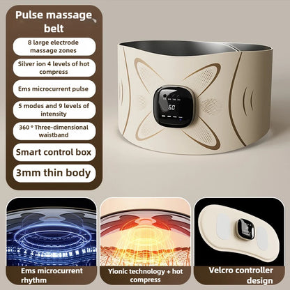 EMS micro-current pulse massager waist and abdomen hot compress belt sports