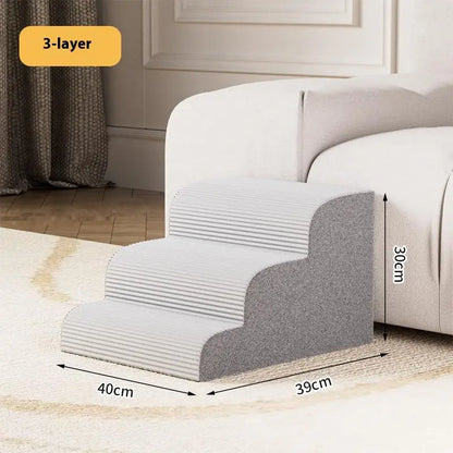 3/4 Tier Memory Foam Dog Stairs Ladder