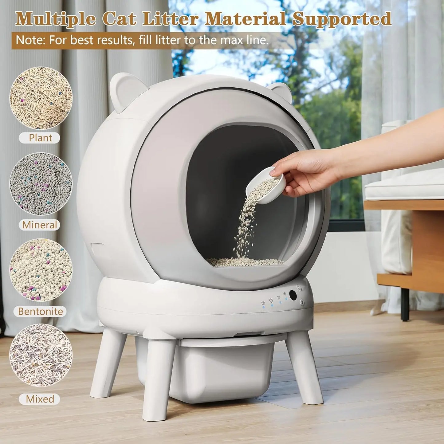 Auto-Sift Elite – Smart Self-Cleaning Litter Robot with App Control