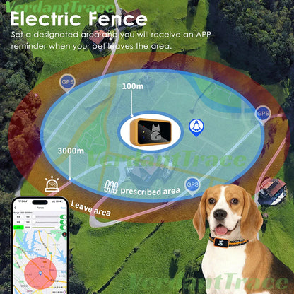 Verdant Trace 4G Small Pet GPS Tracker Collar